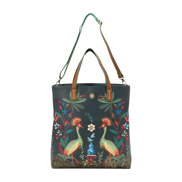 Pip Studio Shopper Square Flirting Birds Dark Blue 1 Stück